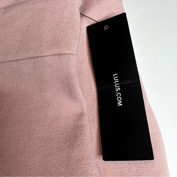 NEW W/Tags Lulus Don’t Tell ‘Em Blush Pink Bodycon Midi Dress Fitted Stretchy Sm - Picture 11 of 16